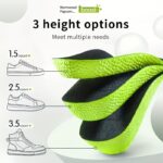 1.5-3.5Cm (0.59-1.38In) Invisible Height Increase Insoles Light Weight Soft Elastic Arch Support Breathable Heel Lifting Inserts Arch Support Heel Lift Memory Foam Shoe Pads Orthopedic Soles - Image 4