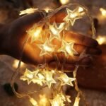1Pc Star-Shaped Fairy Lights - Battery-Powered, Indoor Decor For Mother'S Day, Halloween, Christmas, And Parties - Soft Warm Glow, Pvc Material, No Electronic Components Needed, Party Lighting | Starlight Effect | Durable Plastic Lights, Fairy Lights Decor - Image 9