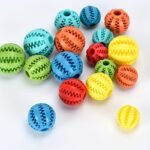 Teddy Puppy Dental Chew Ball For Teeth Cleaning & Plaque Removal - Heavy-Duty Plastic Individually Wrapped Dental Toy With Non-Toxic Chewable Chew Ball, Interlocking Teeth Design & Hanging Loop For Small/Medium/Large Dogs - All Breed Sizes, & Dental Health, Chew Ball For Teeth Cleaning & Mental Stimulation, Durable Chewable Dog Toy With Ergonomic Teeth-Cleaning Holes (No Liquid) - Image 4