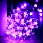 Solar Purple Cherry Blossom String Lights, 8 Function, Courtyard Balcony Outdoor Camping Decoration Light String, Holiday Led Atmosphere Light, 1 String Of 5 Meter 20 Lights Or 6.5 Meter 30 Lights - Image 9