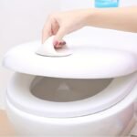 1Pc Modern Toilet Lid Lifter With Ergonomic Lever Mechanism - Space-Saving Hygienic Lift System For Doors, Windows, Cupboards, Refrigerators - Toilet Seat Raiser, Easy Installation (No Drilling Required) - Compatible With Modern Bathrooms & Multi-Room Use - Compact & Durable Design - Smooth Operation & Long-Lasting - Multi-Purpose Use For Doors, Windows, Cabinets & Fridges, Toilet Cover Lifter, Cute Toilet Lid Lifter Handle, Toilet Lid Puller, Toilet Seat Lid, - Image 2