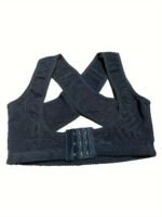 Women'S Invisible Ribbed Cross-Back Bra - Anti-Sagging, Lifted Support For Slouching Posture, Breathable & Comfortable Undergarment In Black, Pink, Red, Yellow, Green, Blue, Orange, Purple