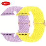 2-Pack Braided Nylon Watch Bands For Apple Watch - Adjustable Hook-And-Loop Closure, Durable & Comfortable Straps In Beige & White, Perfect For Casual Attire, Casual Wear Bands|Adjustable Strap|Durable Watch Band, For Apple Watch Accessories - Image 8