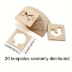 Set Of 20 Wooden Diy Drawing Stencils And Tools For Drawing. - Image 7
