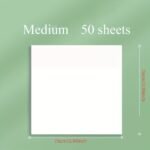 50 Sheets Transparent Sticky Notes, Suitable For Notebooks, Diaries, School Stationery Supplies, Office Supplies, Large/Medium/Small - Image 8