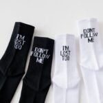 1Pari Unisex "I'M Lost Too" Print Funny Novelty Socks Great Gift For Men Women - Image 8