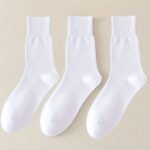 3/5Pairs Men'S Loose Fitting Socks, Thin Breathable Comfy Crew Socks, Men'S Socks, Us Size 8-12.5 - Image 3