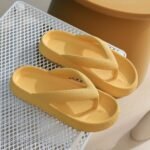 Wholesale Women'S Soft Sole Slides - Eva Flip-Flops With Thick Cushioned Insoles, All-Season Indoor/Outdoor Beach Slippers In Beige, White, Yellow, Pink, Black, Orange, Light Green, And Light Blue, Indoor Slippers | Stylish Slippers | Eva Material - Image 24