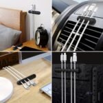 1Pc, 3/5/7 Hole Cable Fixing Clip, Cable Management Wire Organizer Clip Self-Adhesive Suitable For Desktop Usb Charging Cable Bedside Table Power Cord Mouse Cable Wire Pc Office Home Use - Image 8