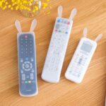 1Pc Silicone Cover Case, Transparent Remote Control Cover For Tv Air Conditioner Rabbit Ear Remote Dustproof Protective Case Sheath Sleeve