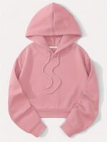Solid Drawstring Hoodies, Casual Long Sleeve Versatile Sweatshirt, Women'S Clothing - Image 2