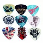 50Pcs Electric Guitar Pick Variety Pack - 0.46, 0.71 & 1.0Mm Thickness - Pvc Material - Cartoon Skull & Wood Grain - 8 Grid Storage Box - Musical Instrument Accessories - Image 10