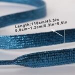 1 Pair Glitter Colorful Fashion Sneakers Flat Shoelaces Shoestrings For Sneakers Skates Sport Shoes Boots - Image 2