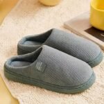 Cozy Women'S Indoor Slippers - Soft Fabric Lining, Ribbed Texture, Eva Sole, Easy Slip-On, All-Season Comfort In Yellow, Pink, Green, Beige & Blue, House Slippers - Image 7
