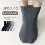 5 Pairs Of Plus-Size Summer Thin Comfy Breathable Socks For Men, Designed Not To Constrict The Feet, Suitable For Wider Feet.