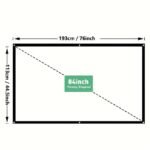 72 84 100 Inch Hd Projection Screen Foldable Anti-Wrinkle Portable Projector Movie Screen For Home Theater Outdoor Indoor Projection Screen, Portable And Foldable Projector Screen - Image 5