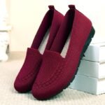 Women'S Knitted Solid Color Loafers, Lightweight Non-Slip Flat Slip On Shoes, Casual Walking Shoes - Image 6