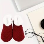 One Pair Women'S Warm Solid Color Floor Socks Non Slip Plush Knitted Coral Fleece Socks No Show Socks - Image 18