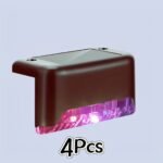 Solar-Powered Led Step Lights - Ip65, Durable Plastic, Outdoor Pathway & Garden Decor, Nighttime Safety For Stairs, Garden Pathway Lighting | Modern Outdoor Lighting | Solar Charged Lights - Image 13