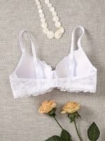 Contrast Lace Push Up Bra, Comfy & Breathable Everyday Bra, Women'S Lingerie & Underwear - Image 3