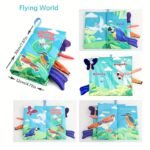 Diikamiiok Colorful Cloth Books For Youngsters - Engaging Visual & Auditory Training With Cartoon Animal Tails, Soft Polyester, Ideal For Ages 12-72 Months, Youngsters Learning Toys - Image 7