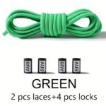 1Pair Tieless Elastic Shoe Laces, No Tie Shoelaces For Sneakers Casual Shoes Skate Shoes - Image 16