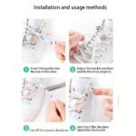 1 Pair Ink Splashing Lazy Free Tie Elastic Shoelaces, Elastic Multicolor Shoelaces With 4Pcs Metal Press Buckles - Image 12