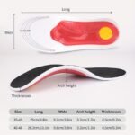 1Pair Foot Insoles, Unisex Arch Supports Inserts, Comfortable Shoe Pads - Image 2
