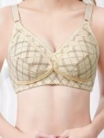 Pregnant Women'S Nursing Bras, Open Front Button Checkered Supportive Breastfeeding Comfy Maternity Bra For Daily Comfort - Image 5