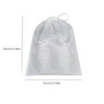 20Pcs/Set White Portable Shoes Bag, Non-Woven Fabric Drawstring Shoes Storage Bag Anti-Yellow Dry Bag Travel Storage Pouch Shoe Dust Bags - Image 5