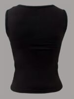 Solid Cut Out Tank Top, Sleeveless Crew Neck Casual Top, Women'S Clothing - Image 2