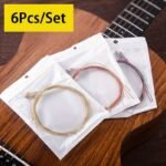 6Pcs/Set Of High-Quality Acoustic Guitar Strings - A Set Of 6 Replacement Copper Guitar Strings | High-Quality Accessories Suitable For Acoustic Guitars - Image 6