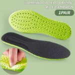 1 Pair Wormwood Deodorizing Insoles, Breathable Sweat-Absorbent Eva Shoe Pads, Shock-Absorbing Elastic Running Inserts For Men & Women, Comfortable Soft Sports Footbeds For Outdoor Activities - Image 3