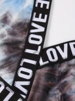 Women'S Plus Size Cross Strap Tie-Dye Bralette - Stretchy Polyester/Elastane Blend, No Padding, Mid-Rise Elegant Design For Everyday & Special Occasions - Image 10