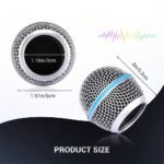 Bomge Sm58/Beta58/Beta87 Metal Mesh Replacement Head - Durable Iron Handheld Microphone Windscreen For Shure Blx4/Pgx4/Qlxd4/Slx4/Ulxd4, No Battery Needed, Professional Audio Equipment, Sleek Metallic Finish, Robust Construction - Image 6