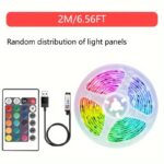 30M/98.4Ft 5V Led Strip Set 5050 Rgb Colorful 24-Key Ir Bt Controller Tv Background Ambient Light, Suitable For Living Room, Bedroom Neon Light Flashing, Flexible Cabinet Light Home Office Decoration - Image 3
