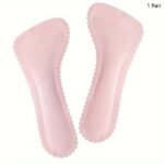 Popular Choice 1 Pair Anti-Slip Faux Leather Insoles For High Heels And Sandals, Self-Adhesive, Breathable, Sweat-Absorbent, Comfortable - Black - Image 7