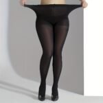 Plus Size Basic Stockings, Women'S Plus Solid Stretchy High Rise Comfort Pantyhose - Image 2