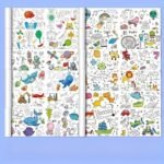 4Pcs/6Pcs Children'S Doodle Painting Roll Coloring Painting, Drawing Paper Long, Various Styles Can Be Selected Easter Gift Halloween Christmas Gift -Winter, New Year - Image 4