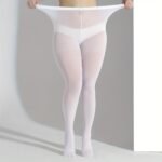 Plus Size Casual Stockings, Women'S Plus Solid Semi Sheer High Rise Thin Pantyhose - Image 14