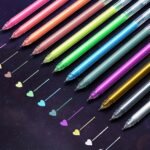 12 Pieces Large Capacity Needle Tube Gel Pens/12 Colors, Suitable For Diy Painting, Black Card Drawing, Marking, Graffiti