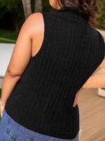 Bestie Solid Color Versatile Sleeveless Base Layer T-Shirt For Women Plus Size Curves - Image 8