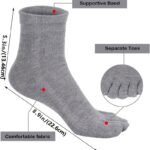 1/5 Pair Men'S Breathable Sweat Socks Toe Socks, Novelty Socks, Sports Socks - Image 6