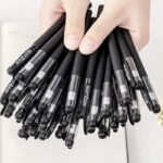 6Pcs Black Gel Pens: The Perfect Office And School Writing Tool!