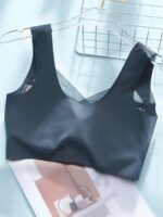 Mesh Stitching Wireless Bra, Comfy & Breathable Full Coverage Bra, Women'S Lingerie & Underwear - Image 10