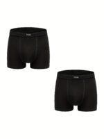 1Pc 2/3Pcs Men'S Plus Size Boxers Briefs, Cotton Briefs, Fashion Plain Color Breathable Comfortable Underwear - Image 2