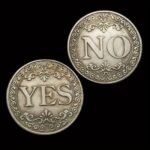 Popular Choice Decision-Making Lucky Coin - Double-Sided Yes/No, Antique Silvery-Gray With Ornate Floral Design, Collectible Souvenir Badge, Perfect Gift - Image 8