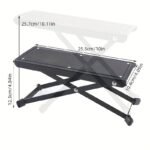 Guitar Foot Pedal, Guitar Foot Stool 4 Gears High And Low Folding, Sturdy Metal Foot Rest Non-Slip Foot Pedal, No Bending Or Stretching. Suitable For Musical Instrument Playing, Guitar Playing, Home And Other Scenes To Place Foot Rest. - Image 3