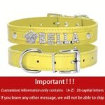 Personalized Dog Collar - Custom Name/Text, Faux Leather Pet Id Tag With Rhinestone Heart Star, Adjustable Metal Buckle, For Small, Medium, Large Dogs - Birthday, Anniversary, Housewarming Gift For Puppy Or Adult Dogs - Available In Pink, Red - Image 13