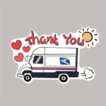1Pc Thank You Usps Sticker For Mailbox, Thank U Stickers Vinyl Stickers With Love And Support For Usps Mail Carriers, For Car Motorcycle Sticker, Garden Mailbox, Entry Gate, Truck, Water Bottle, Helmet, Mobile Phone - Image 3